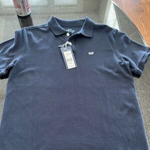 Vineyard Vines Blue Polo Shirt Classic Design size YXL (18)